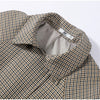 Vintage Plaid Women's Cropped Trench Coat Autumn Lapel Tie Waist Full Sleeve Windbreaker Chic Casual Elegant Jacket
