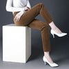 Plus Size Autumn Winter Plush Thick Thin Elegant Women's Pants High Waist Fleece Pencil Pants Corduroy Leggings OL Trousers