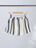 Colorful Striped Wide Leg Trousers Women Bohemian High Waist Multi-color Panelled Slim Straight Pants Lady Beachwear
