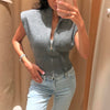 Casual Knitted Women's Coat Stand Collar Zippers Loose Full Sleeve Lady Sweater Autumn Winter Female High Street Coats