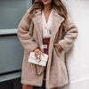 Autumn and Winter Women's Sweaters Coats Long-sleeved Collared Women's Fleece Top Clothing