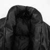 PU Waterproof Crop Puffer Jacket Women Winter Warm Leather Stand Collar Quilted Parkas Full Sleeve Streetwear Coat
