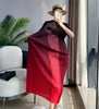 Long Dresses Elegant Party Dresses Woman Pleated Dress Female Gradient Long Loose Stitching Drape Bottoming Dress