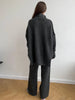 turtleneck sweater set women's European, American autumn and winter loose casual lazy thickened knitted trousers set