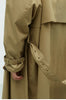 Classic Khaki Color Padded Thickened Trench Coat, Mid-Length British Style Jacket for Women, Fall/Winter