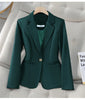 Spring Autumn Long Sleeve Blazer Women Coat Ladies Business Work Suit Jackets Korean Single Button Blazer Female Outerwear