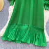 African Women's Pleated Dress Stereo Flower Loose Large Size Stretchy Temperament Long Dress Middle East Wrinkle-Free