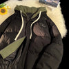 Winter Cotton-padded Jacket Women, Two-piece Hooded Down Cotton Jacket Female Casual Warm Cotton-padded Clothing Parker Coat