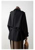 Spring Autumn Khaki Trench Coat for Women Belt Double Breasted Elegant Elegant British Style
