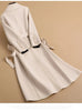Female Autumn Winter Solid Color Korean Slim Thin Woolen Coat Women Mid-length Woolen Quilted Velvet Thickened Coat