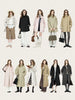 Womens British Trench Coat Contrast Cuff Stand Collar Heritage Workwear Style Pink Black Khaki Short Long Trench Coat