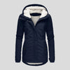 Women Hooded Zipper Coats Winter Warm Thick Fleece Jackets Solid Casual Fit Pockets Parkas Ladies Hooded Hooded Outwear