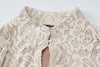 Lace Hollow Out Long Sleeve Sexy Mini Dress For Women Half High Collar Bodycon Club Party Dress Elegant Dresses