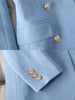 Office Ladies Pant Suit 2 Piece Sets Women Solid Double-breasted Business Work Wear Blazer Jacket and Trouser Female