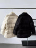 Lagabogy Winter Belt Waist-Tight Elegant Warm 90% White Duck Down Jacket Female Long Sleeve Solid Color V-neck Puffer Coat