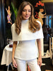 Elegant Solid Shawl Mini Dress Women Chic Half High Collar Waist Cinching A-line Short Dresses Lady Party Evening Gown