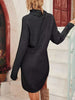 Women's Ribbed Knit Long Sleeve Dresses Autumn And Winter Texture Loose Sweater Dress Temperament Women's Vestidos