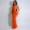 Women O-neck High Split Ruched Stacked Bodycon Midi Maxi Dress Evening Party Club Vestidos Sexy Chic Long Dresses