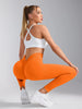 V-Back High Waisted Yoga Leggings Seamless Knit Tights for Women Quick Dry Butt Lifting Slim High Elastic Leggings