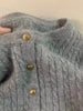 100% Cashmere Cardigan Women's Twist Sweater Lazy Little Gold Button Cashmere Sweater Coat