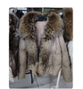 White Duck Down Jacket Winter Women Warm Loose Coat Natural Real Fox Fur Collar Thick Outerwear Parkas