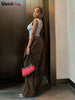 Y2K Casual Wide-Leg Pants Women Autumn Loose Simple Basic Pocket High Waist Trousers Corduroy Streetwear Long Bottoms