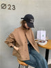 Korea Short Outerwear Woman Casual Loose Lazy Chic Long Sleeve Cotton Blends Windbreaker Coats Thin Thench
