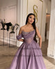 Charming Pleats Prom Dress for Women Rhinestones A-line One Shoulder Illusion Vestidos de Noche Party Customized
