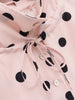 Woman Long Sleeve Polka Dot Solid Jacket High Collar Single Breasted Drawstring Coat Spring High Street Lady Chic Jackets