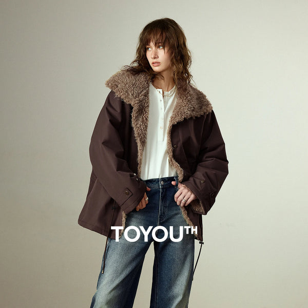 Women Coats Winter Oxford Fabric 3-in-1 Protection Cashmere-like Thickened Warm Plush Cotton Coats