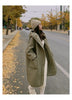 Autumn Winter Korean Loose Women Down Cotton Coat Hooded Medium Length Cotton Coat Large Pocket Windproof Coat