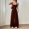 Spring Fall Women's Jumpsuit Solid Color Double-Strap Relaxed-Fit Casual Pants Y2k Clothing