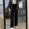 Woman Vintage Wide Leg Jeans Girls High Waist Pants Female Black Black Grey Retro Blue Light Blue Pink Denim Trousers