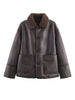 Women Lapel Single Breasted Pocket Decoration Long Sleeve Warm Jacket Female Autumn Winter Casual Street Jackets
