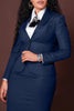 Women's Set Full Sleeve Button Blazer + Skirts Suit Winter Casual Streetwear Two 2 Piece Set Africa OL Work Outfits