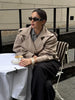 Women V-neck Lapel Belt Trench Coat Lace Up Full Sleeve Button Short Thin Windbreak Lady Daily Street Outerwear