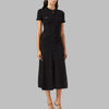 French Style Knitted Long Dress round Neck Hollow out Wooden Edge Skirt Elegant Autumn Women's One Piece Dress