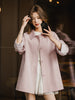 Women Mid Long Windbreaker Autumn Trench Coat Raglan Sleeve Lace Korean Style Ladies Outer Coat