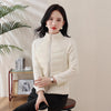 Women's Short Lightweight Down Cotton Coat Autumn Winter Stand-up Collar Zipper Puffer Parkas Jacket Casual Windproof