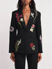 High Street Stylish Designer Suit Set Women's Nail Bead Embroidered Blazer Pants Set 2pcs
