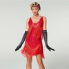 1920s Flapper Roaring Plus Size 20s Great Lady MIni Short Dress Gatsby Fringed Sequin Beaded Lady Mini Tassels Dress