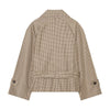 Chic Plaid Loose Women's Trench Coat Vintage Turndown Collar Double Breasted Lace-up Lady Jacket Autumn Female Outwear