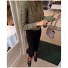 Women Round Neck Tweed Jacket Fringe Trim Long Sleeve Open Front Cropped Texture Outerwear Lady Elegant Daily Street Coat