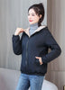 Add Velvet Padded Coat Women Winter Hooded Outerwear Ladies Warm Cotton-Padded Jacket Overcoat Short Female Top