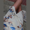 Sexy Print Women Long Dress Urban V-neck Single Breasted Ruffles Half Sleeve Female Dresses Spring Autumn Lady Robe