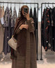 Solid Color Cardigan Long Robe Folded Windbreaker For Women Loose Casual Coffee Long Coat 2DB2952