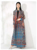 Niche Printed Windbreaker Women's Loose Oversized Long Sleeved Pleated Trench Cardigan Long Coat 2DB2481