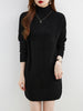 Turtleneck Sweater Women's Pullovers 100% Merino Wool Long Sweater Dress Fall Winter Warm Long Sleeve Knit Jumper Female Dresses
