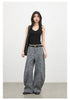 Women Jeans Loose Casual High Waist Wide Leg Denim Pants Paisley Female Trousers Spring Autumn