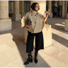 Women's Trench Cape Coat Vintage Double Breasted Short Trench Style Poncho Female Spring Woman Street Outerwear